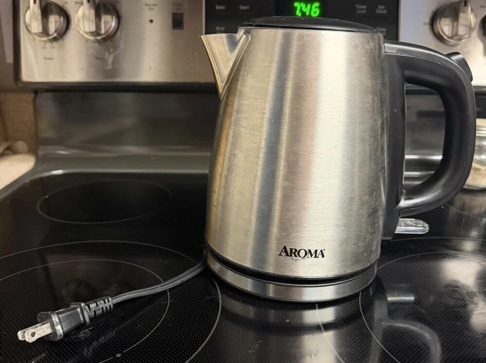 Aroma Electric Water Coffee Tea Pot Stainless Steel Kettle 1.0L 4cups